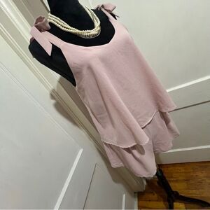 She + Sky Blush Pink Textured Romper Womens Medium
